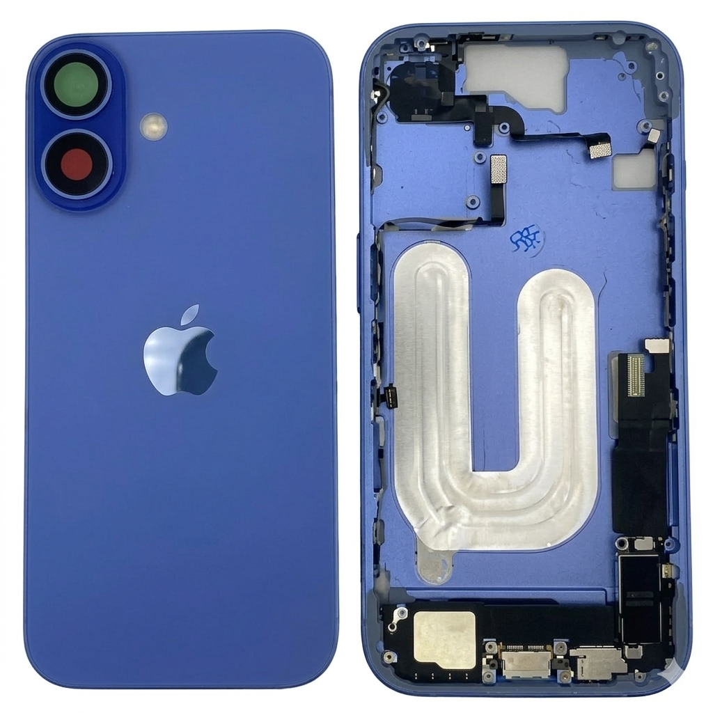 Chasis iPhone 16 AZUL ULTRAMAR CON COMPONENTES 100% originales