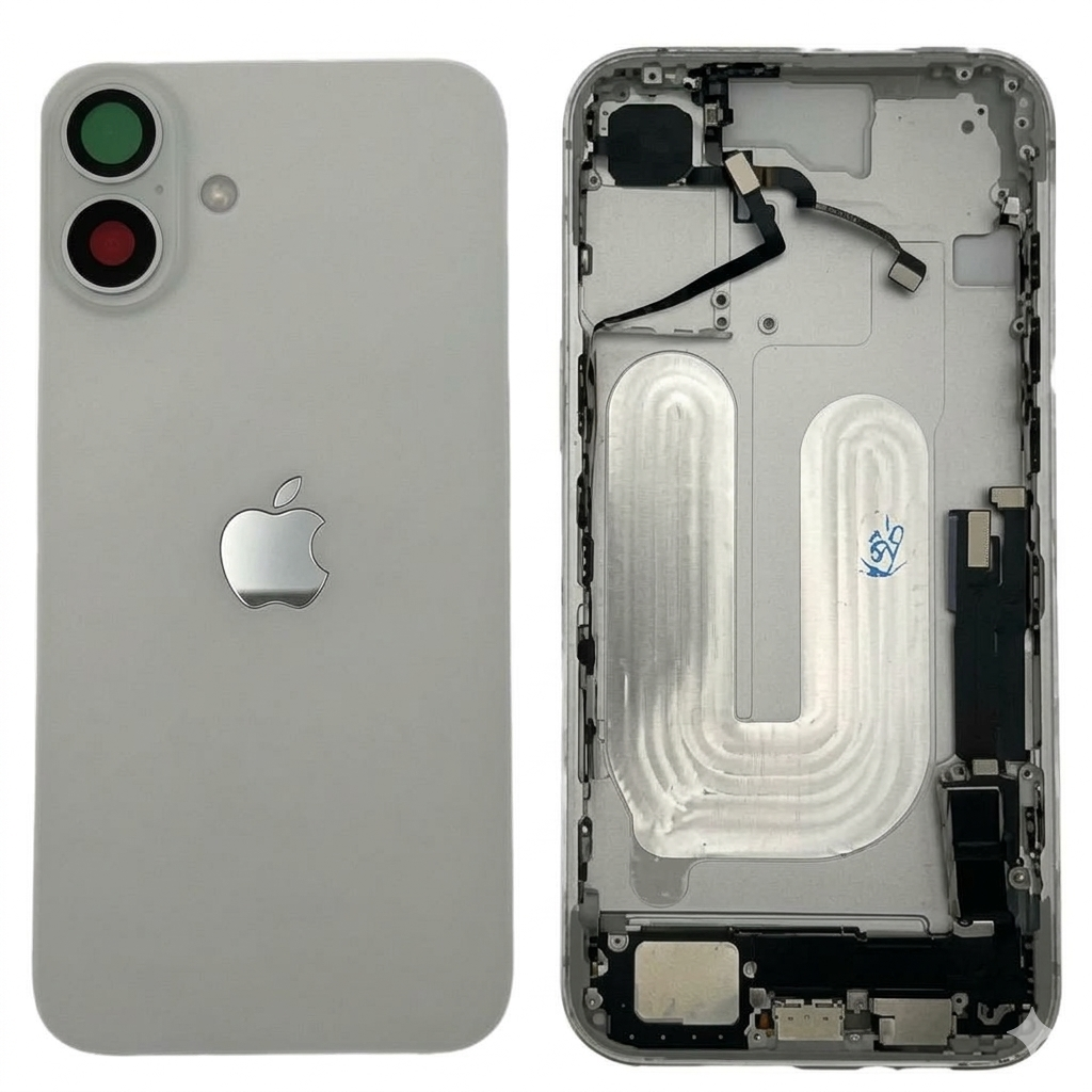 Chasis iPhone 16 PLUS BLANCO CON COMPONENTES 100% originales