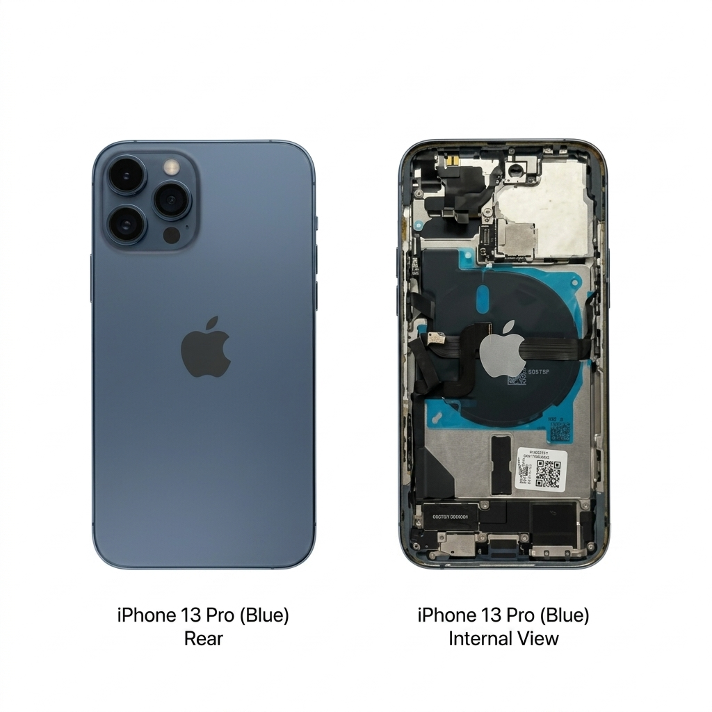 Chasis iPhone 13 Pro Azul con componenetes 100% original