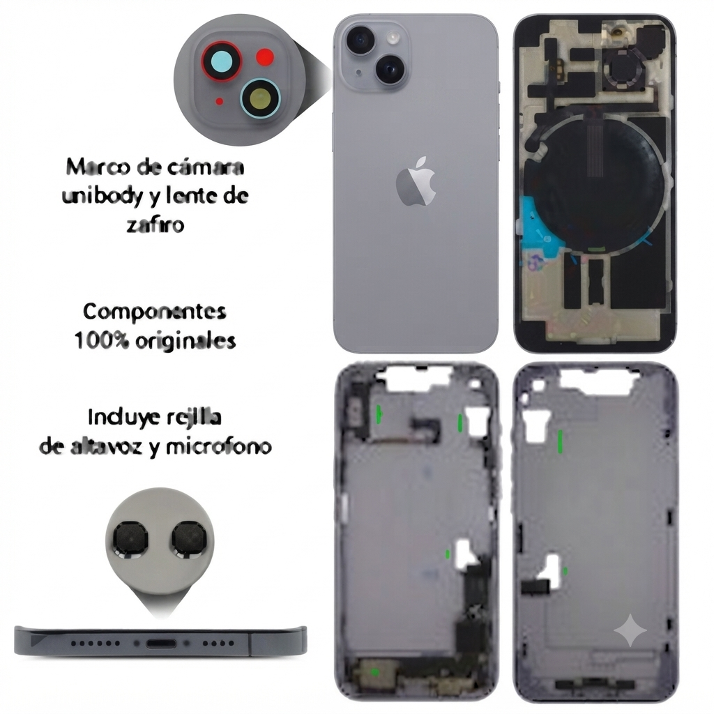 Chasis iPhone 14 Purpura con componente 100% original