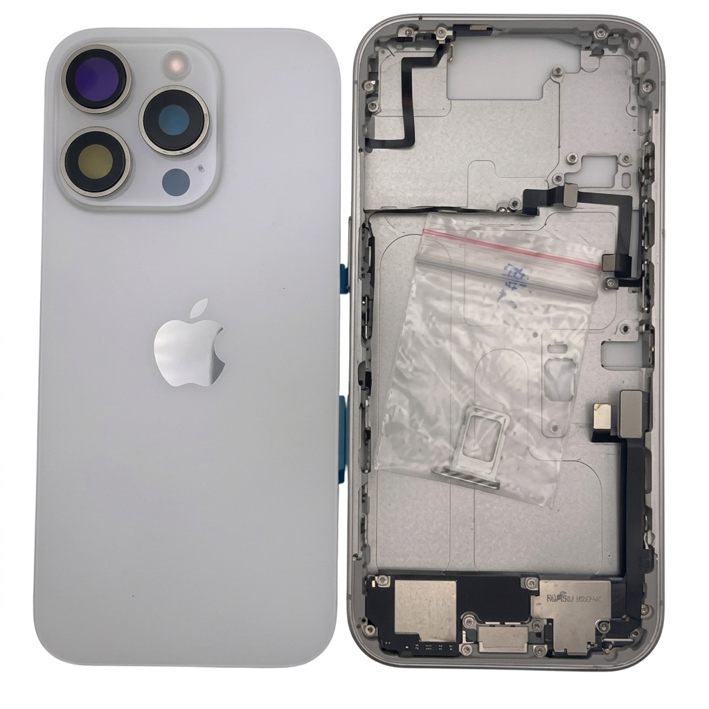 Chasis iPhone 16 PRO BLANCO CON COMPONENTES 100% originales