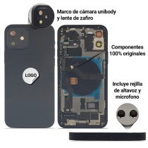 Chasis iPhone 12 Pro Negro tapa trasera (INCLUYE rejillas)