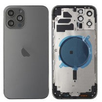 Chasis iPhone 12 Pro Max Negra tapa trasera (INCLUYE rejillas)