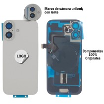 Tapa trasera iPhone 17 Blanca con componenetes 100% original y lente zafiro